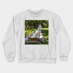 The Party at Magpie Springs Adelaide Hills Wine Region - Fleurieu Peninsula - by South Australian artist Avril Thomas Crewneck Sweatshirt